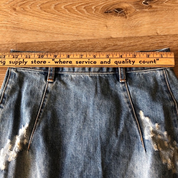One x One Teaspoon High Waist Jean Skirt - Picture 8 of 10